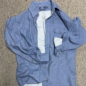 Vineyard Vines Chambray Blue Casual Shirt